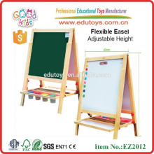 Adjustable height kids easel interactive whiteboard magnetic mini wooden easel
